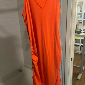 a new day Asymmetrical Orange Dress